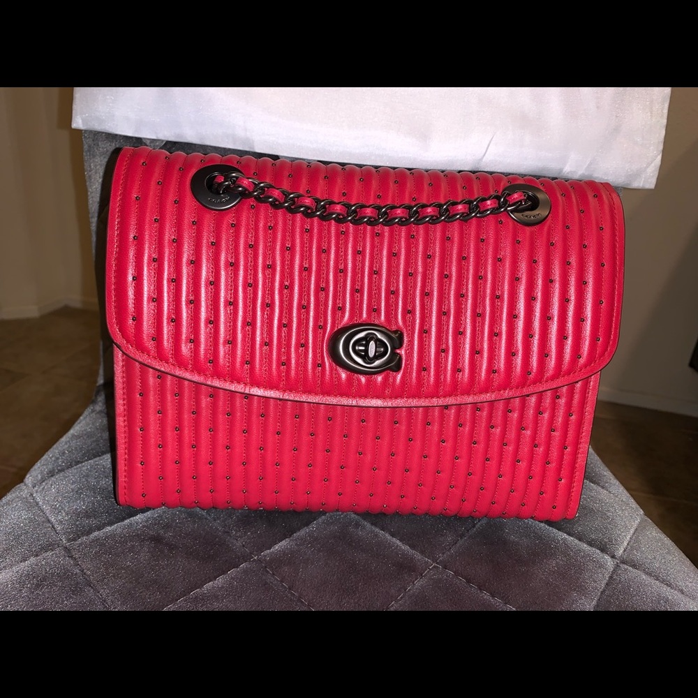 Coach Quilted Parker With Rivets